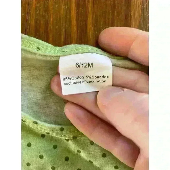 Little Girl's Christmas Ruffled Green Romper Christmas Tree One Piece,6/12 month - Picture 7 of 8